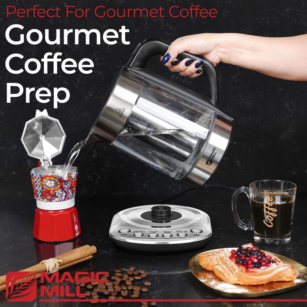 Pro Electric Kettle with tea Infuser and Temperature Control - Keep Warm Func...