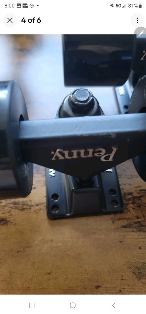Penny Board Black Trucks PAIR