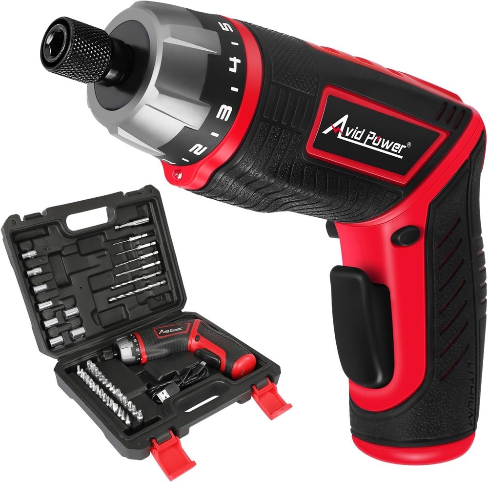 Compact Cordless Screwdriver with 50in-lbs Torque & LED Light for Precision