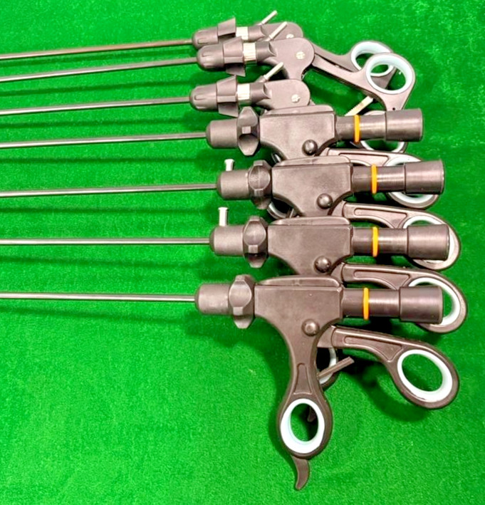 7pc Laparoscopic Monopolar/Bipolar Forceps 5mmx330mm Reusable Instruments