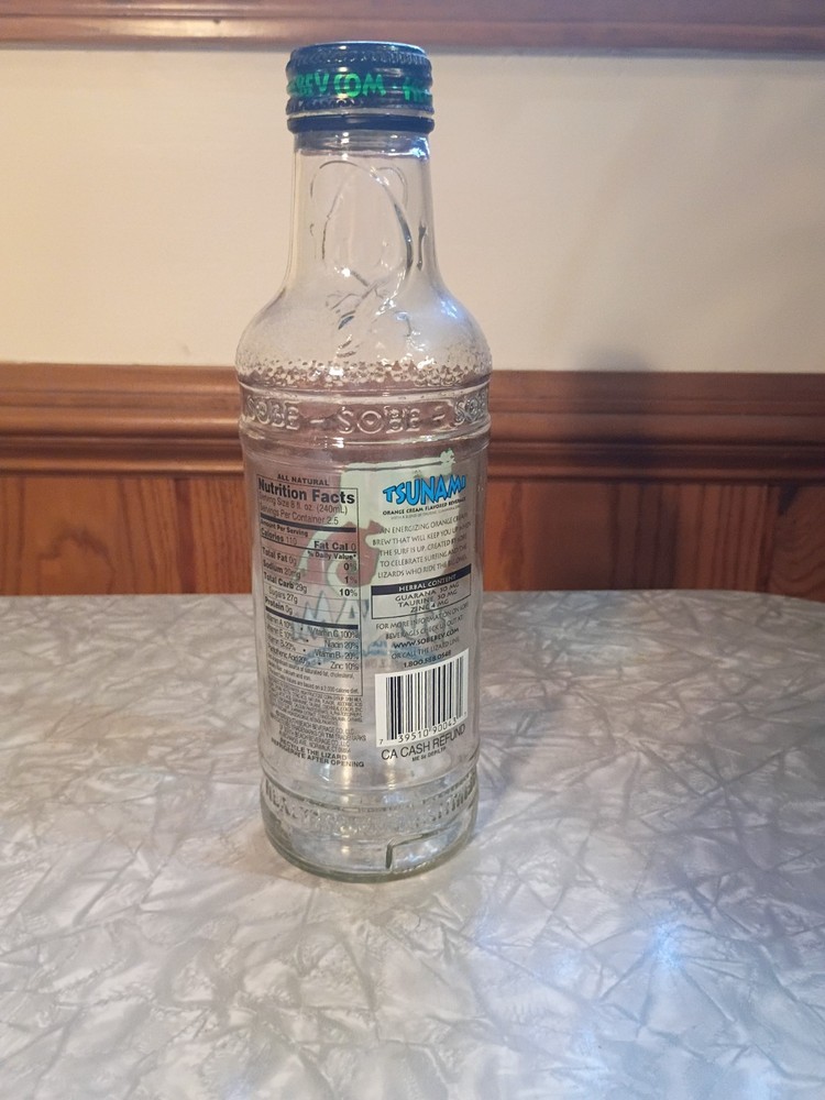 Vintage SoBe Bottle Tsunami 2000 20 FL OZ *Empty*
