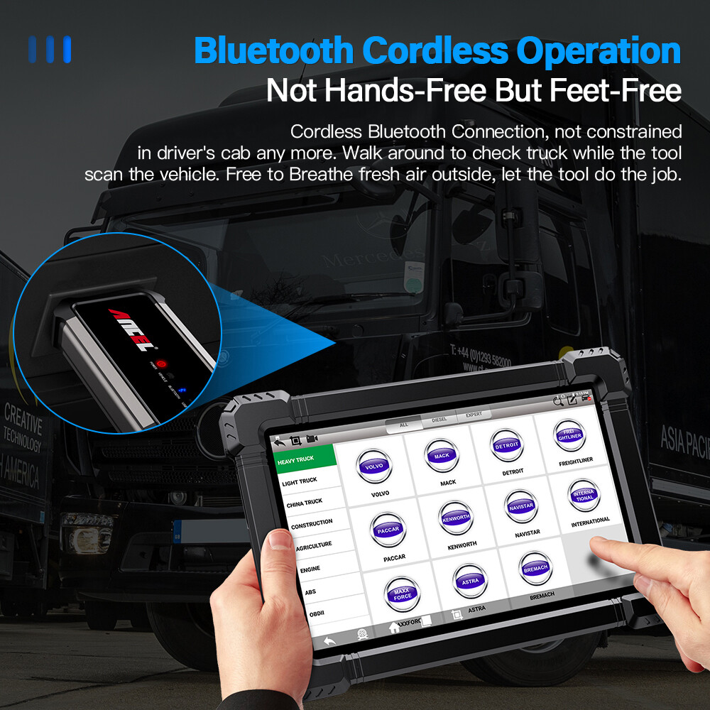 ANCEL X7HD Heavy Duty Truck Diagnostic Scanner DPF Regen Tool OBD2 Code Reader