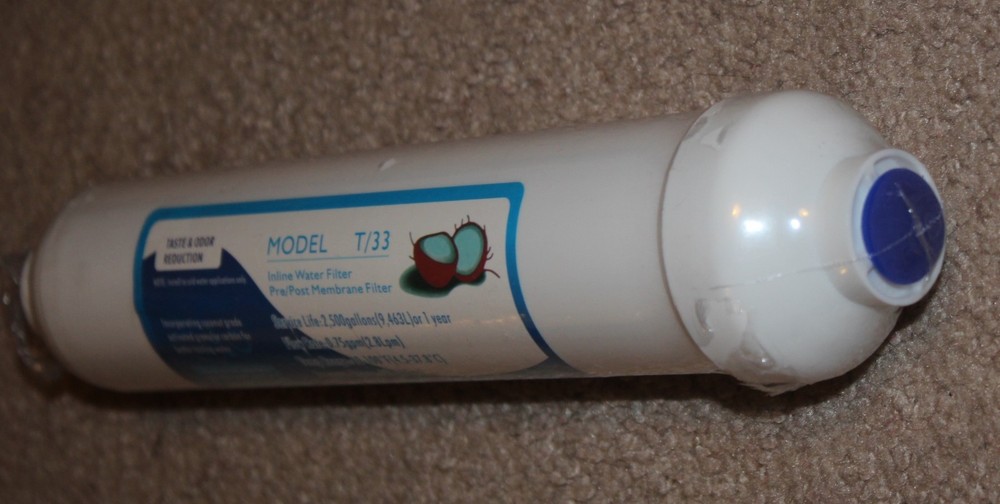 Four T33 Inline Coconut Grade Activated Carbon Pre/Post Filter