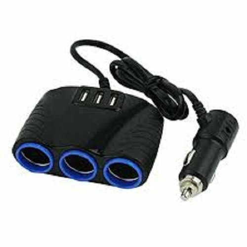 3 way Car Socket  Lighter Splitter 3 USB Power charger adapter 12V 24V
