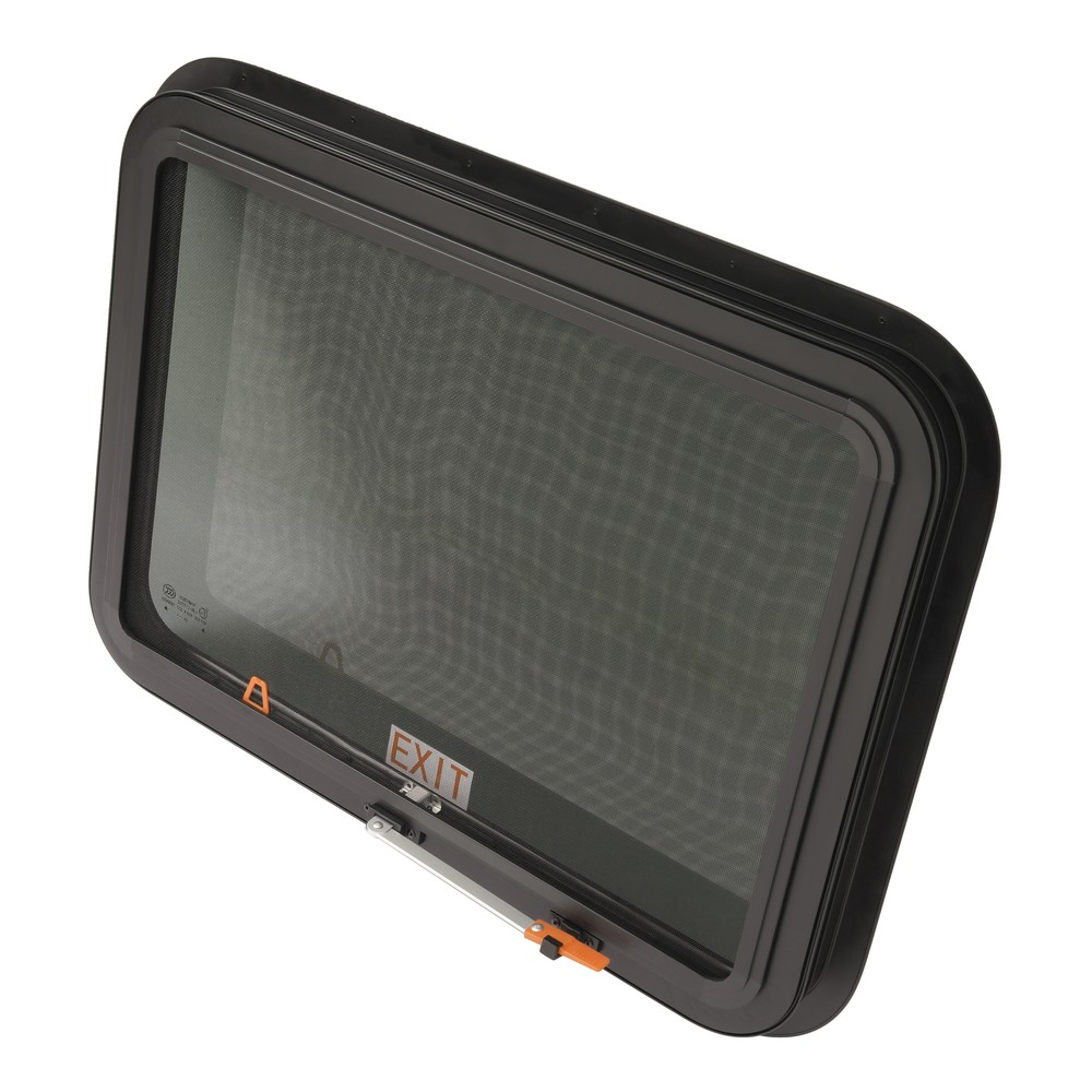 30"W x 22"H Exit RV Window W/ Trim Ring Removable Screen For RV Camper Trailer