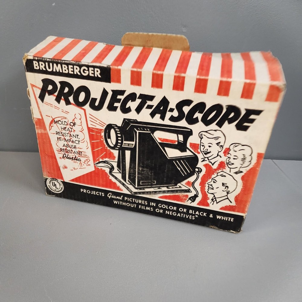 Vintage Brumberger Project-A-Scope Image Photo Projector NOS