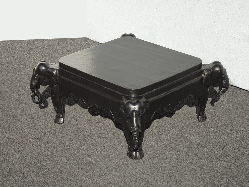 Vintage Black Elephant Coffee Table , Side Table or Bench 1of2