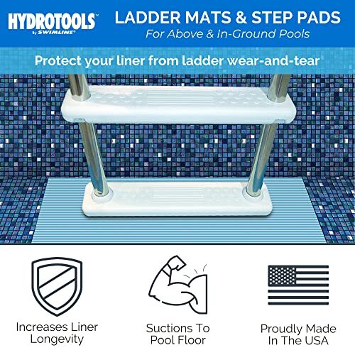 HYDROTOOLS Protecitve Pool Ladder Mat For Above Ground Pools 9 x 24 in.