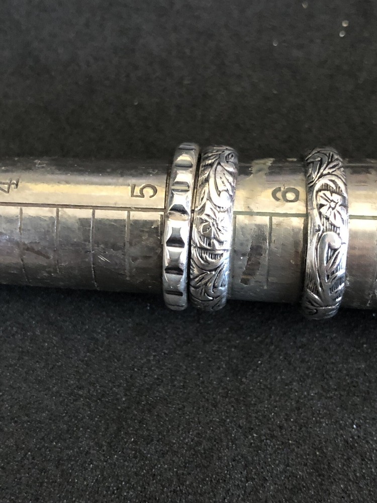 Sterling Silver Bands Avin Joe ring Each 0102