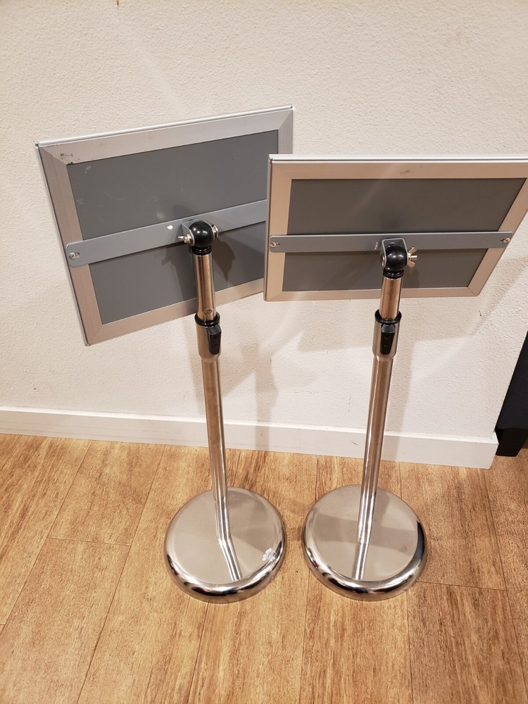 FLOOR STANDING MENU HOLDER SNAP FRAME POSTER CLIP 360 rotation
