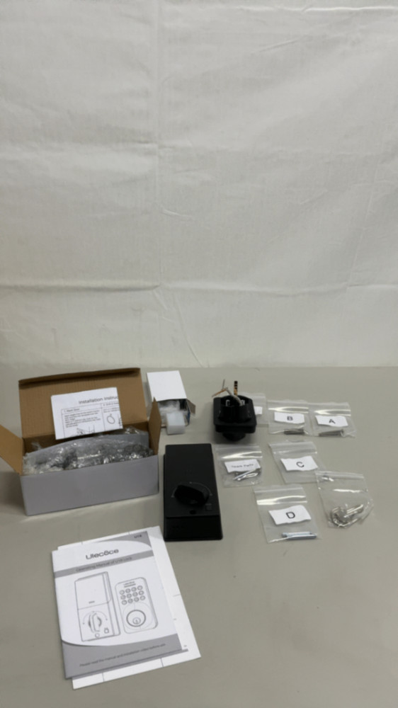 Ulecoce Fingerprint Door Lock Deadbolt with Handle Set