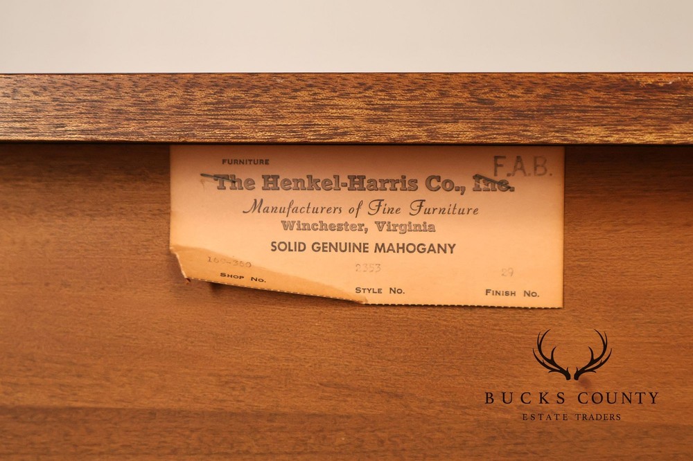 Henkel Harris Vintage Solid Mahogany Sideboard