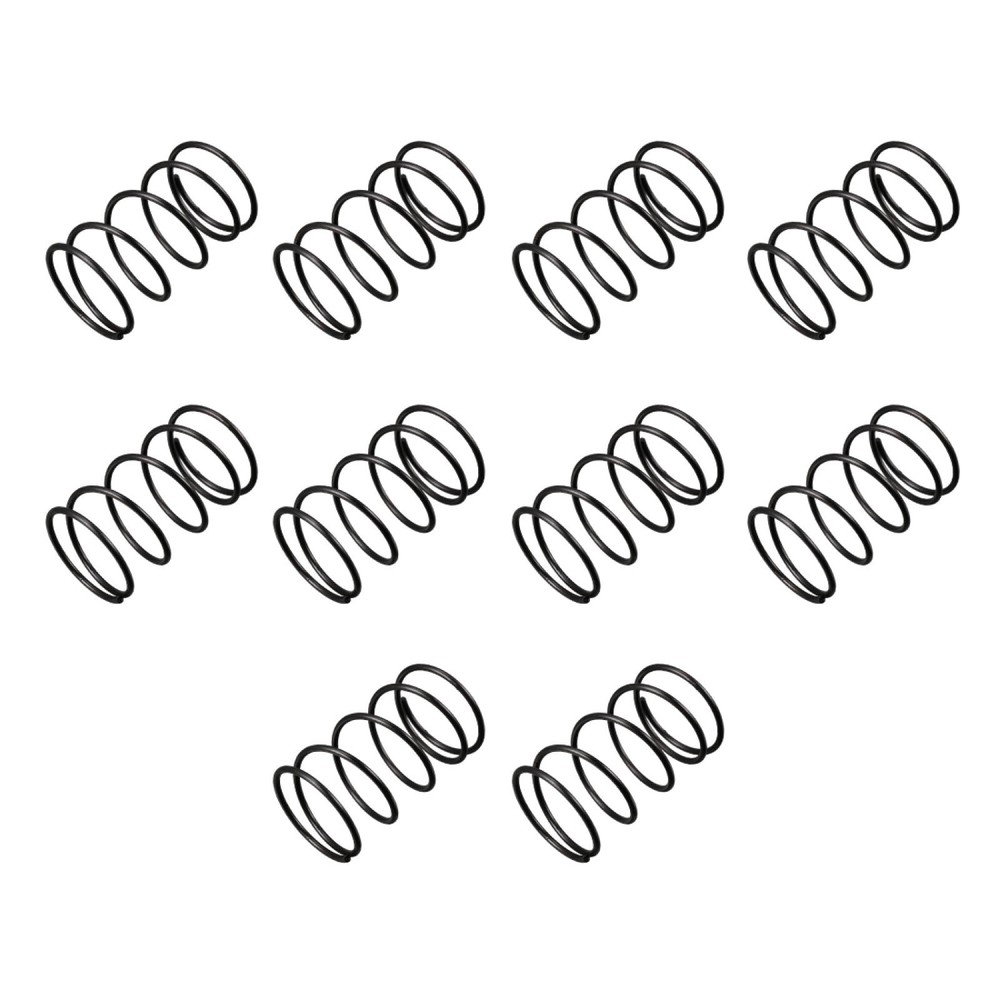 1.2mm Wire Dia 20mm Outer Diameter 30mm Long Compression Springs Black 10pcs