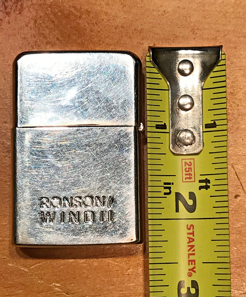 VINTAGE BRUSH CHROME RONSON WIND II LIGHTER