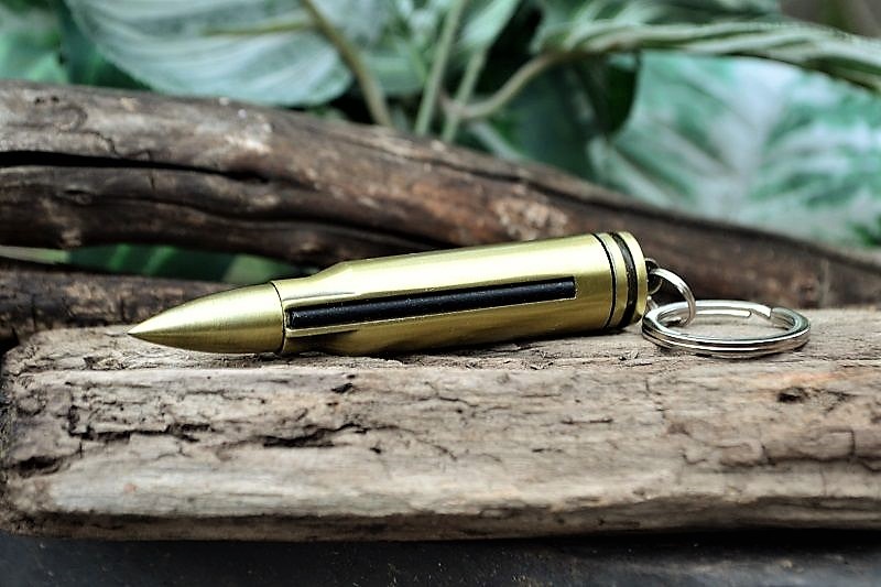 Bullet Permanent Match - Fire Starter Lighter - Camping Survival Gear Key Ring