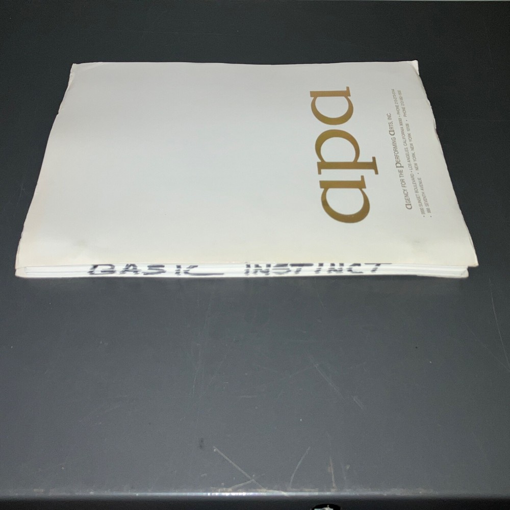 BASIC INSTINCT Undated Joe Eszterhas APA Agency Distribution Draft - A CLASSIC!