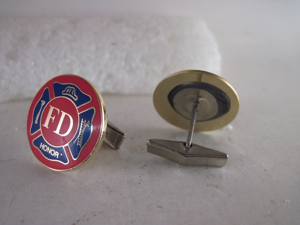 Fire FD Honor logo pair Cufflinks (xc418)--