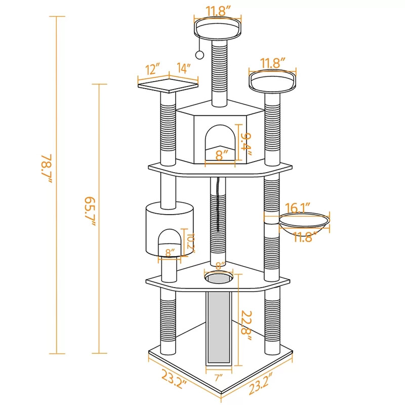 79" Siebert Multi-Level Cat Tree