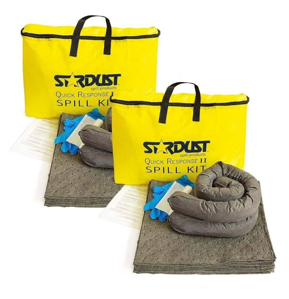 Stardust Quick Response Universal Spill Kit 2-Pack. Each Pack Includes: Yellow D