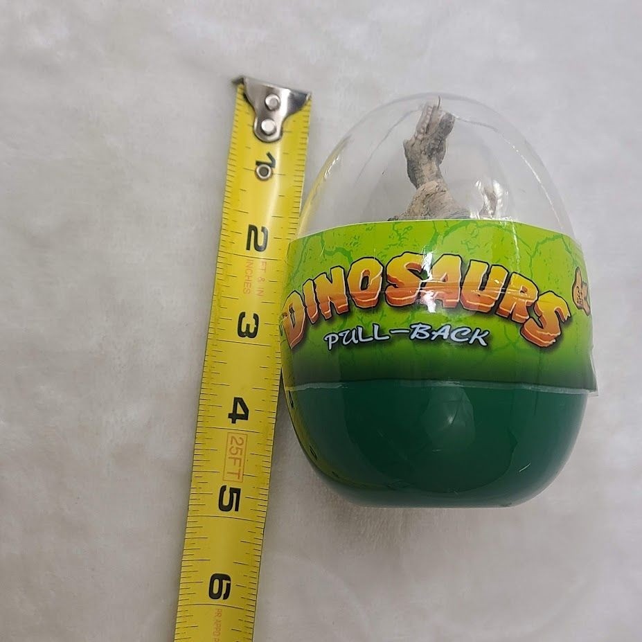 Dinosaur Pull Back Toy Car in Egg Container Dimetrodon Style Figure