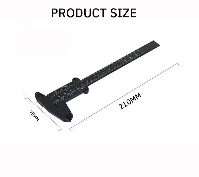 1PC Digital Vernier Caliper Mini Plastic Ruler Measuring Tool 0-150mm for Studen
