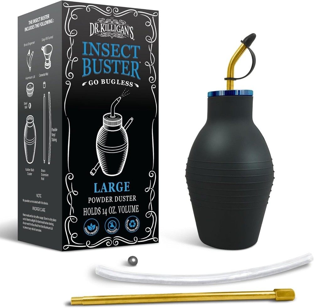 Natural Pest Control Solution - The Insect Buster 14oz Handheld Duster & Sprayer