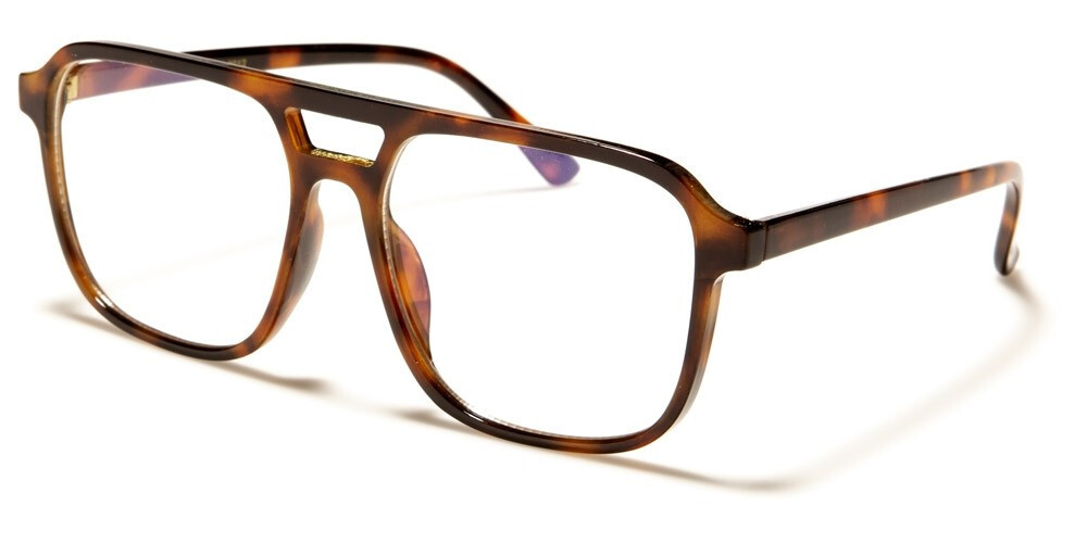 Blue Light Blocking/Filtering Unisex Tortoise Aviator Glasses (BL2012-DEMI), NEW