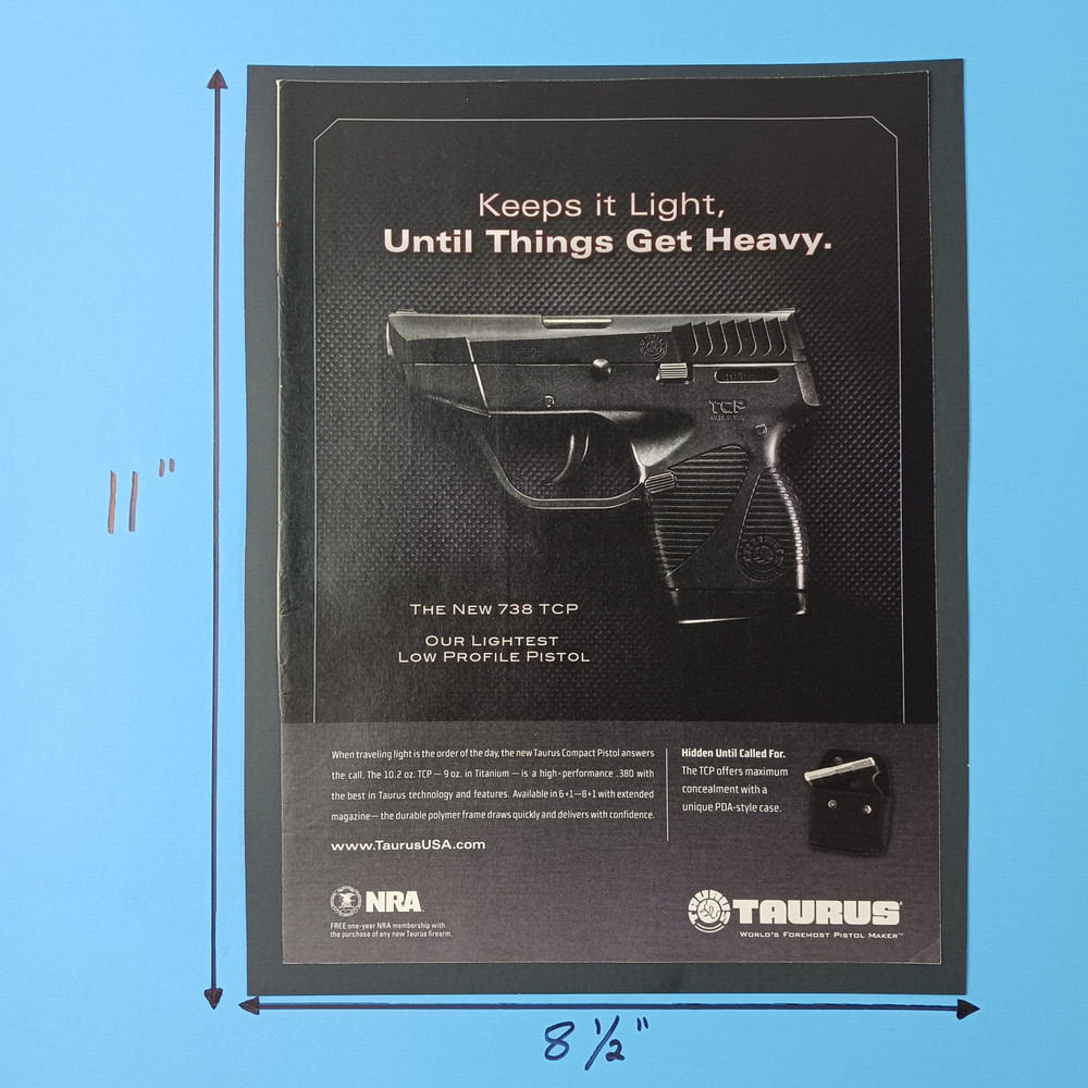 2010 Taurus 738 TCP Print Advertisement