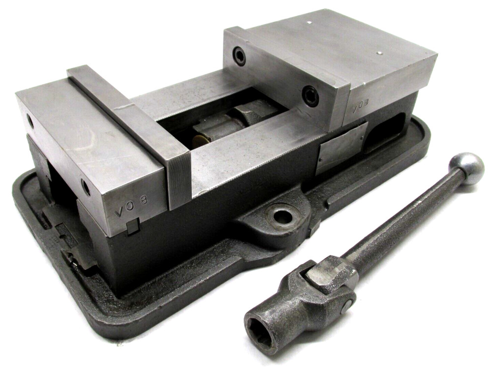 KURT ANGLOCK 6" MILLING MACHINE VISE w/ JAWS & HANDLE - #D60