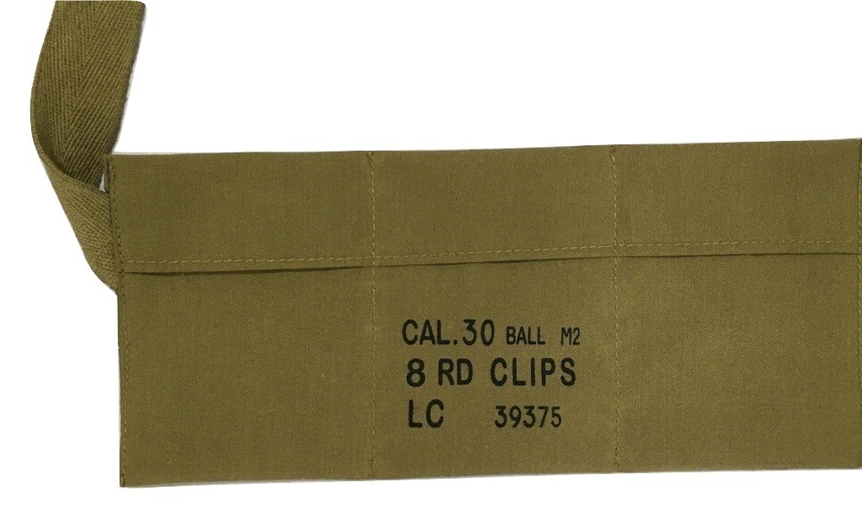 (Pack of 5) US Army Cotton Cloth Bandolier for M1 Garand - US Olive Color