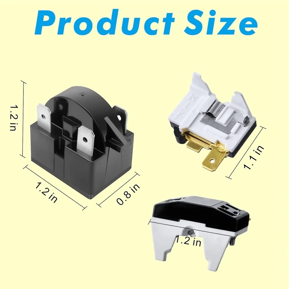 Refrigerator Starter Relay QP2-4.7 PTC Starter 3Pin and Refrigerator Compressor