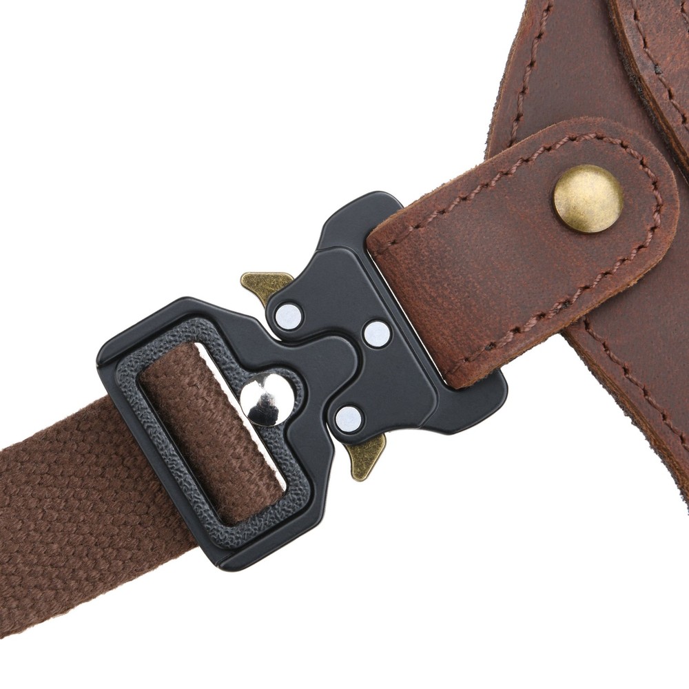 New Adjustable Cowhide Leather Chest Rig Pistol Holster with Shoulder Strap