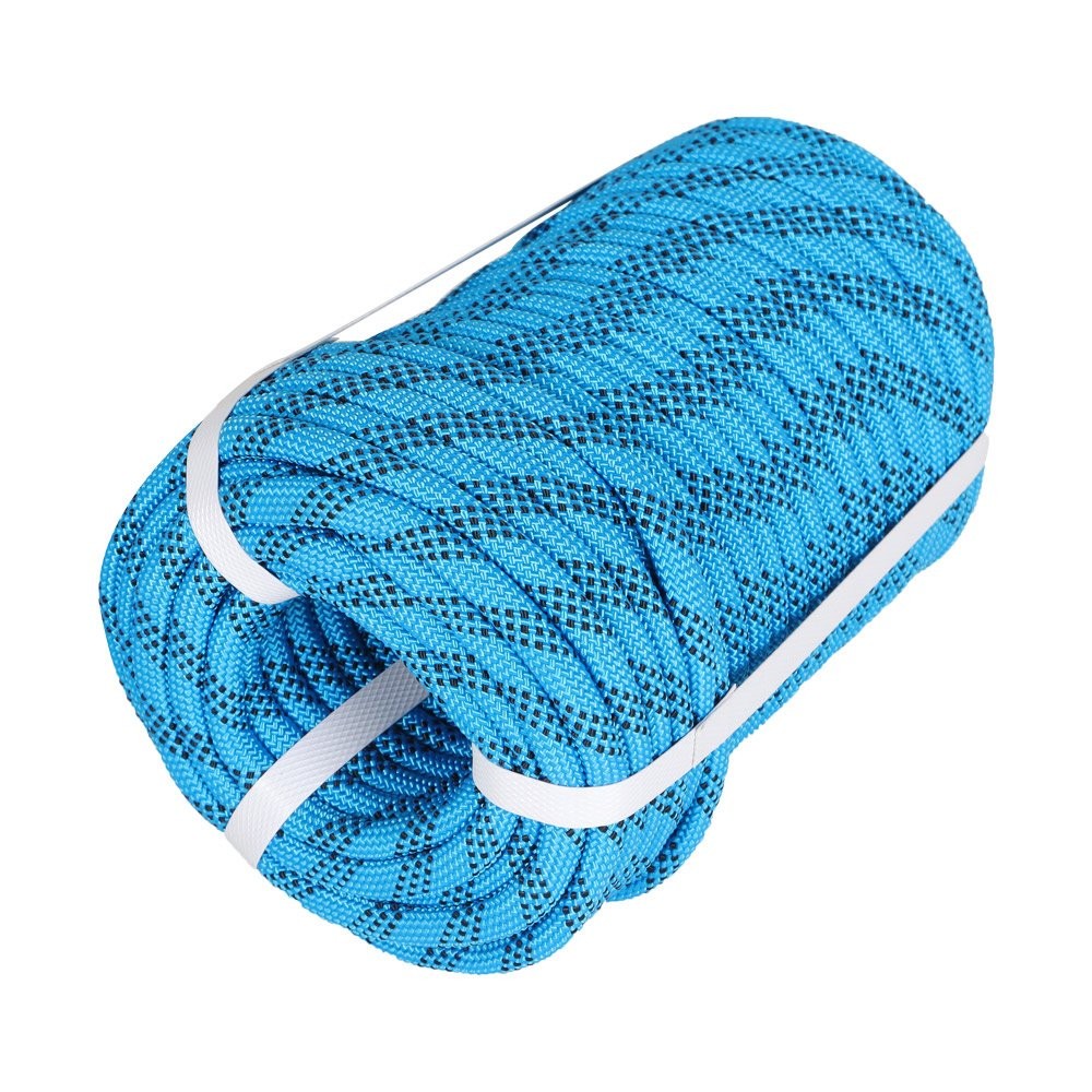 3/8" × 100' Arborist Tree Rope Braid Polyester Rope Blue & Black