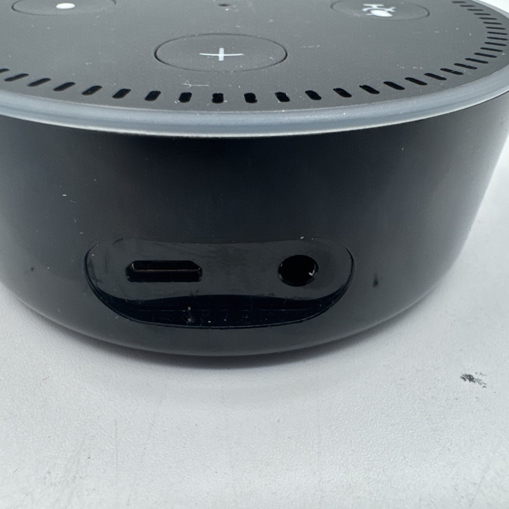 2 Amazon Echo Dot RS03QR 2nd Gen Black w/ USB Power Cable & Plug Tested/Working