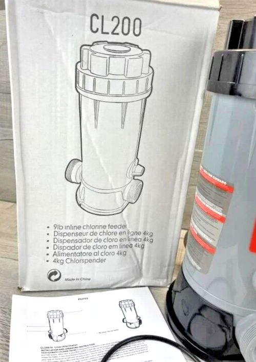 CL200 Inline Pool Automatic Chlorinator Feeder Replacement 9lb Chlorine Capacity