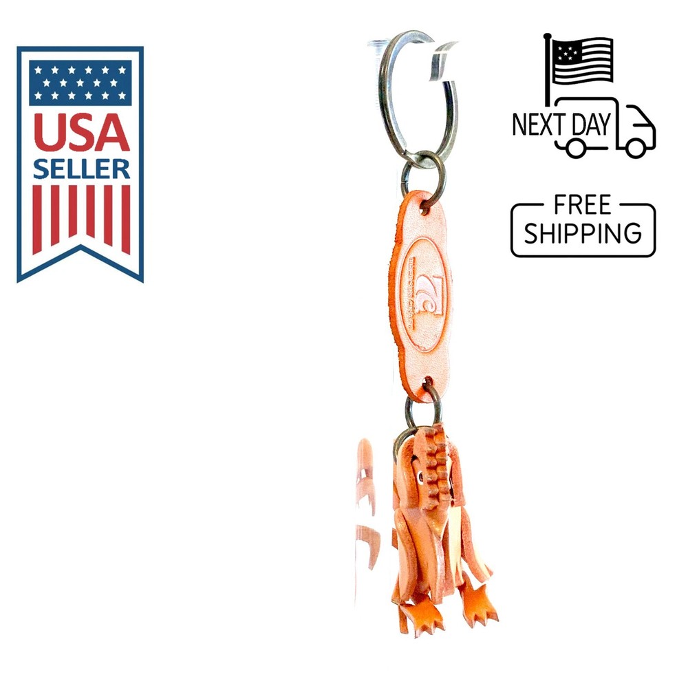 CHICKEN Handmade Leather Keyring