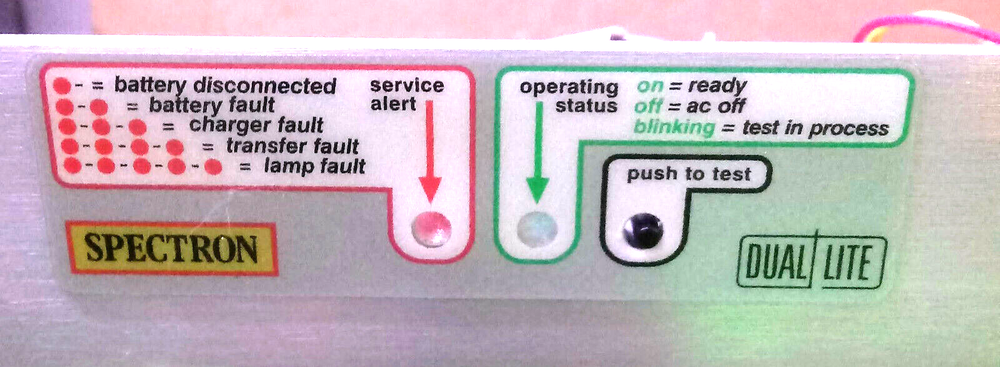 1 USED DUAL-LITE LITEFORMS LECSGXNEI EXIT SIGN ***MAKE OFFER***