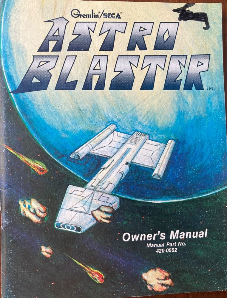 Gremlin Astro Blaster Arcade Game Manual
