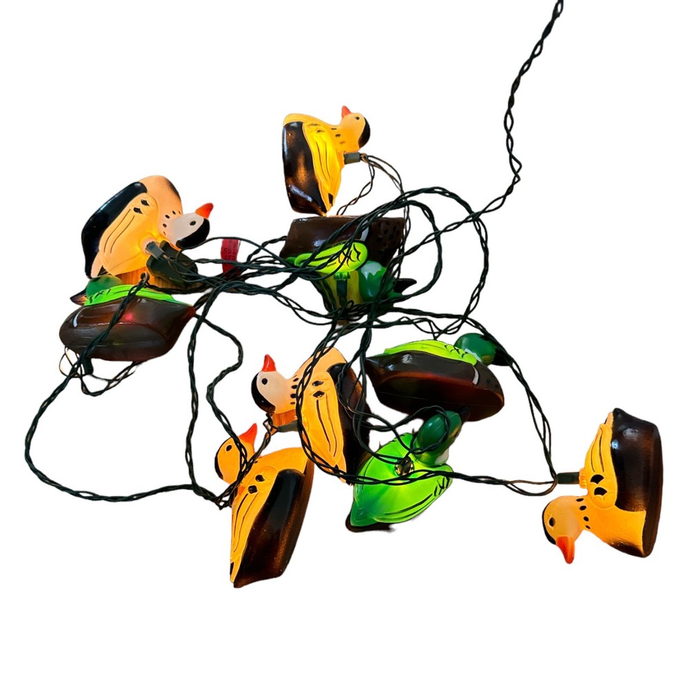 Vintage Primal Lite Duck String Light Set Ducks 1993