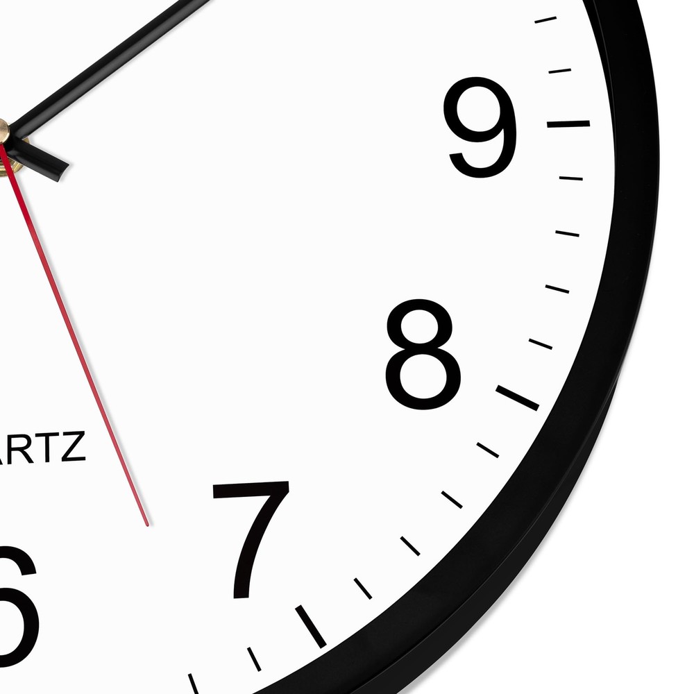 Foxtop Black Backwards Wall Clock, 12 Inch - 1 Black-counterclockwise