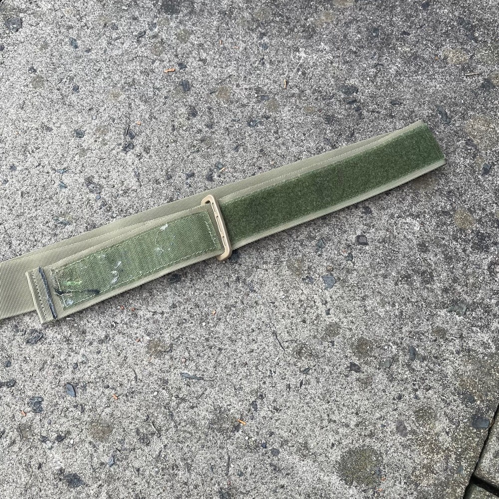 Belt Nylon Light Olive Low Profile Hook, Loop Closure British Army Surplus Issue