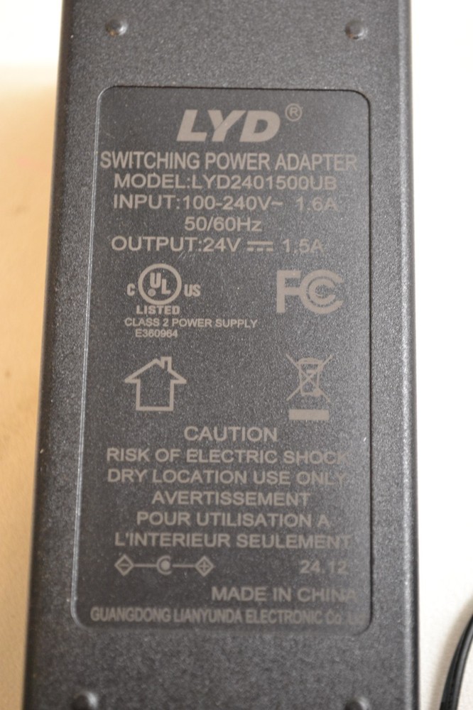 LYD Switching Power Adapter LYD2401500UB