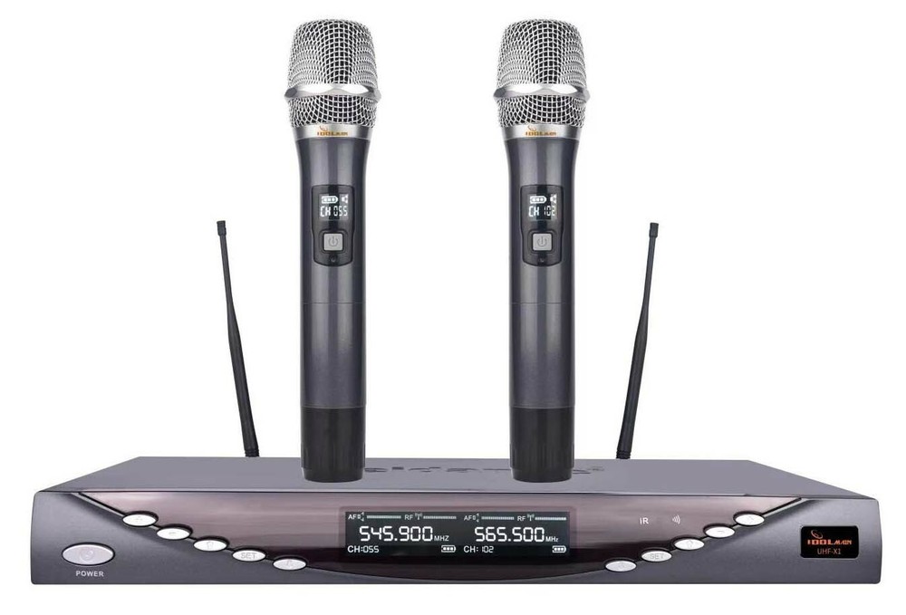 NEW IDOLmain Idolpro UHF-X1 Professional Dual Wireless Microphone System