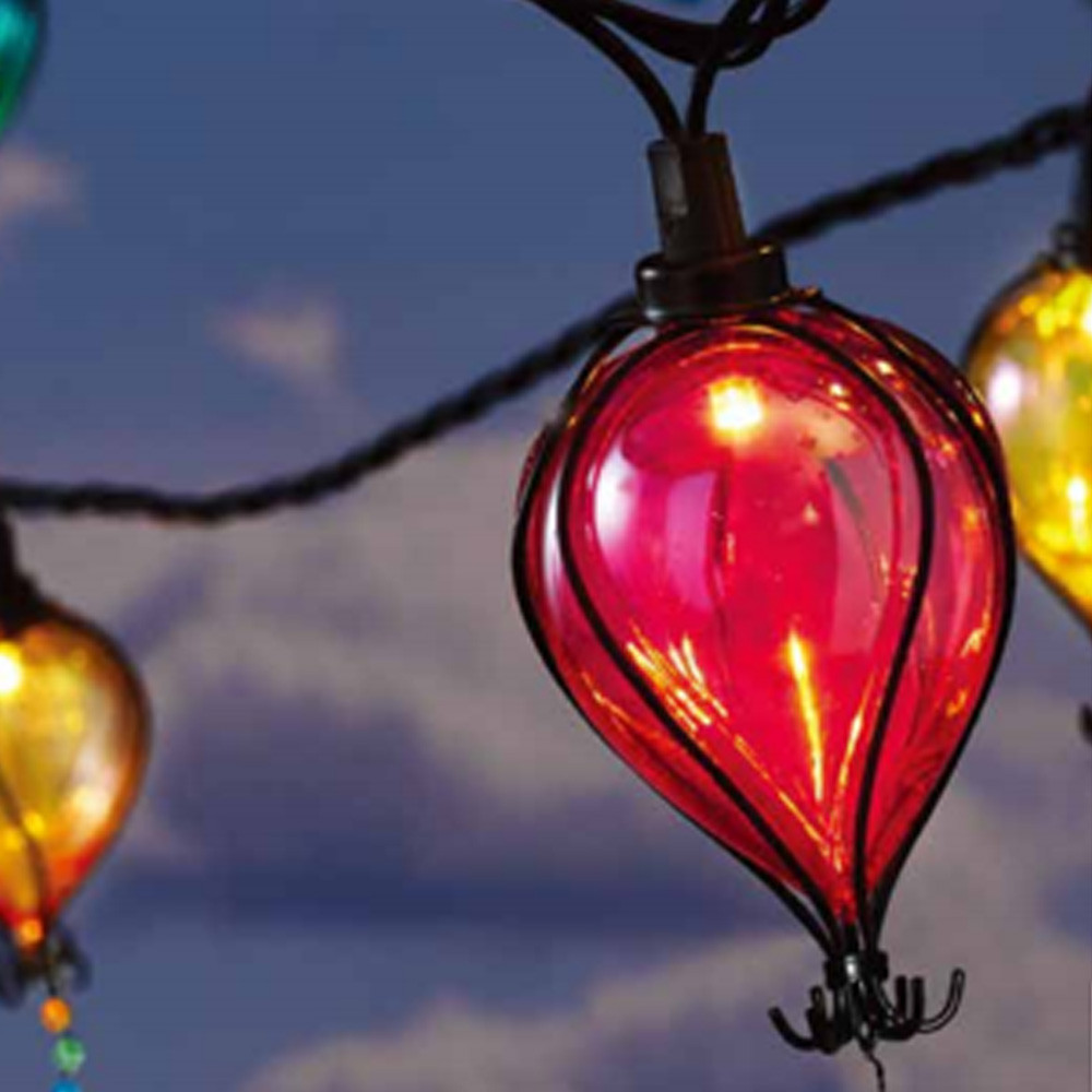 Multicolor Balloon Shape Tear Drop String Lights Shatterproof backyard 10-Count