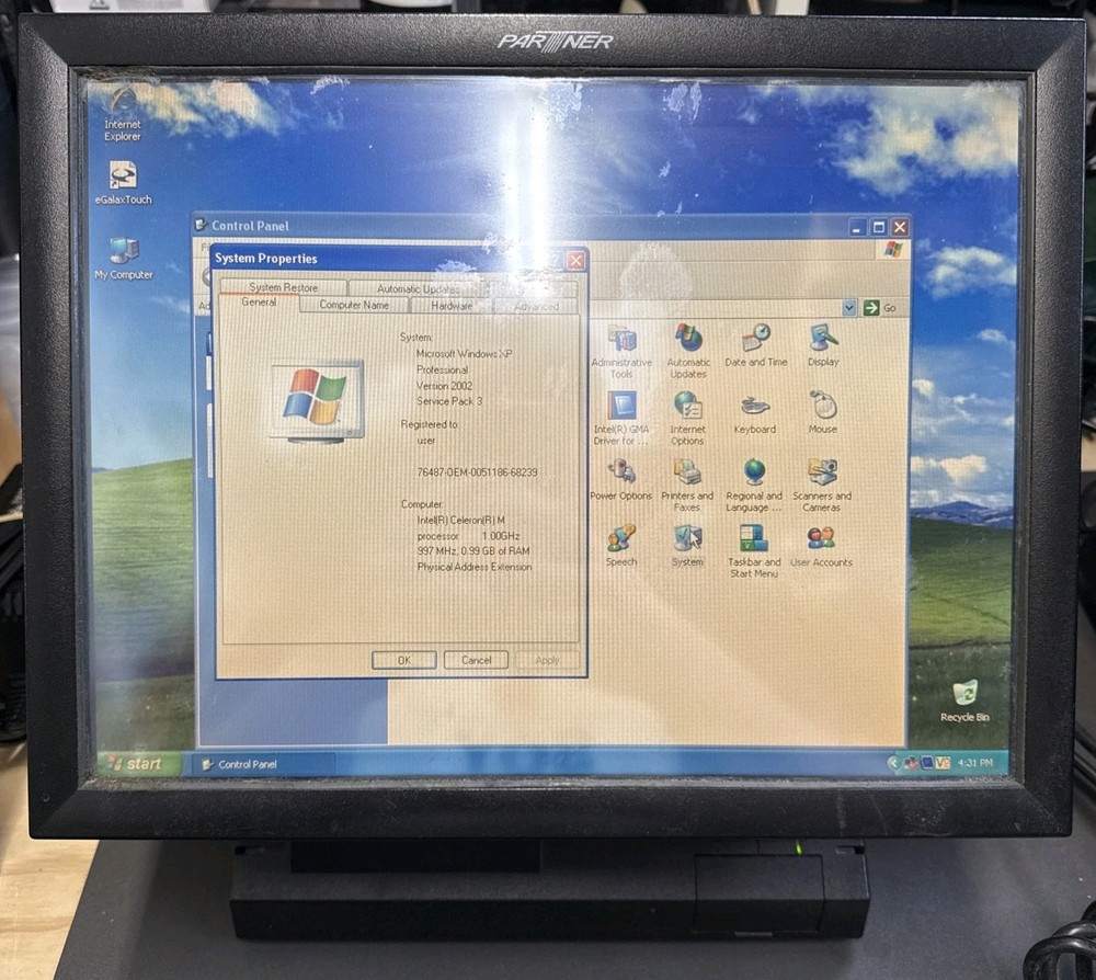 Partner POS System Terminal Model PT-6910 - TESTED - WORKING - Windows XP Pro
