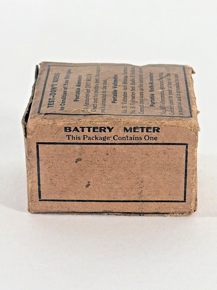 Vintage Battery Voltmeter Panel Meter w/ Box | Radio & Auto Testing c.1920s-30s