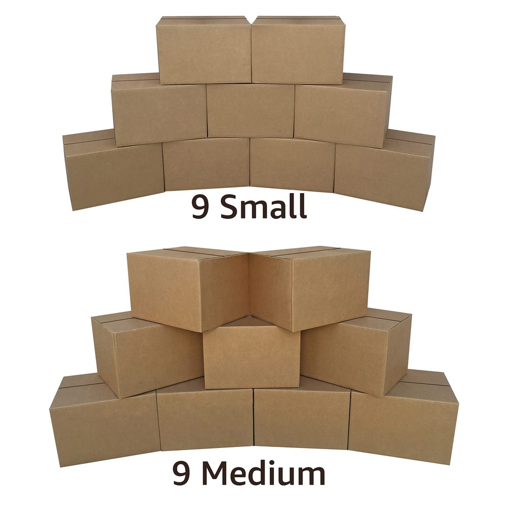 UBMOVE Basic Moving Boxes Kit #1, 1 to 2 Brown