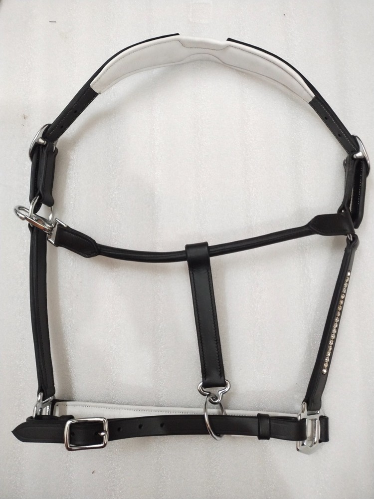 Beautiful Designer Halter White Crystal & White Padding.