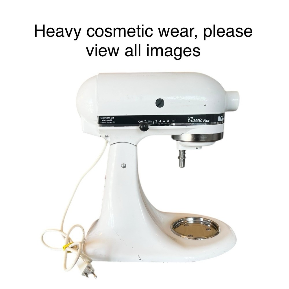 Kitchen Aid Model No KSM75WH Classis Plus Table Top Mixer