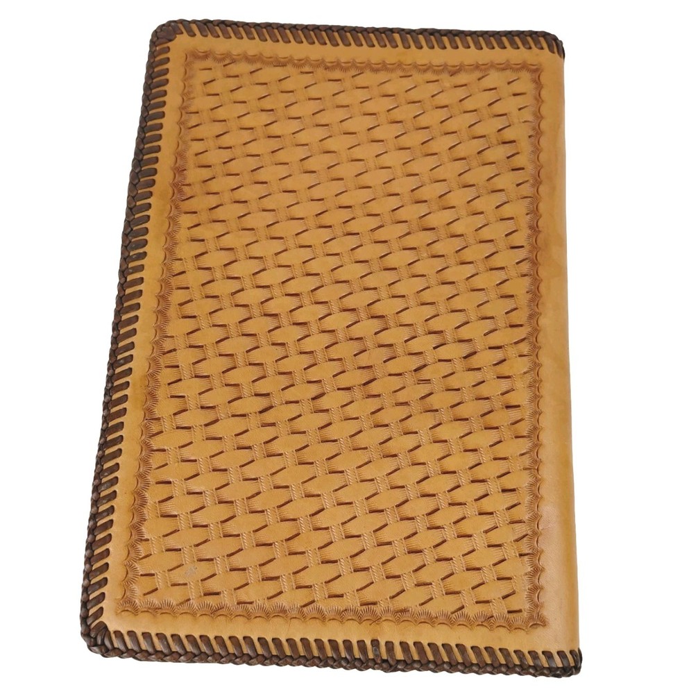 Tooled Leather Dragon Note Pad Cover Organizer 10x6.5"